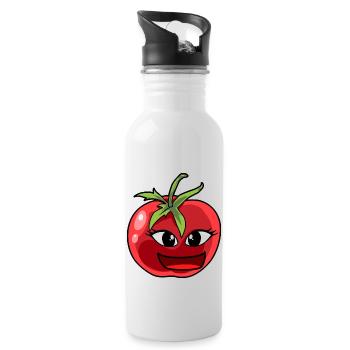 Tomato Vegetables Tomatoes Gardener Cook Cook Cooks - Water bottle with straw - white - Right