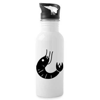 Shrimp - Water bottle with straw - white - Right