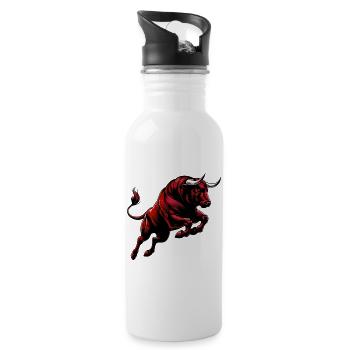 Bull - Water bottle with straw - white - Right