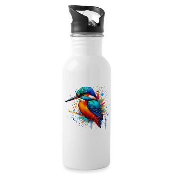 Kingfisher - Water bottle with straw - white - Right
