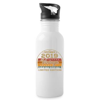 November 2019 - Birthday Gift November 2019 - Water bottle with straw - white - Right