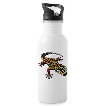 Gecko - Water bottle with straw - white - Right