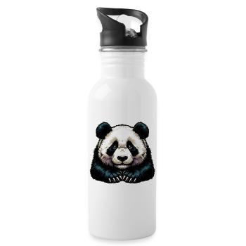 Panda - Water bottle with straw - white - Right