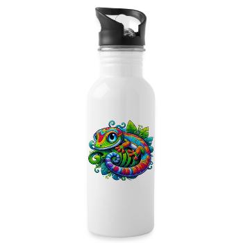 Gecko - Water bottle with straw - white - Right