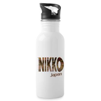 NIKKO Japon - Gourde avec paille intégrée - blanc - Droite