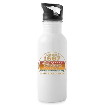 Legends were born in January 1967,January 1967 - Water bottle with straw - white - Right
