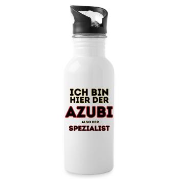 I am a trainee specialist - Water bottle with straw - white - Right