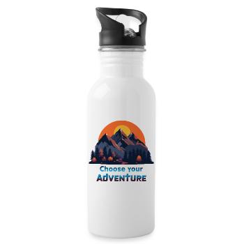 Retro Gaming Adventure - Water bottle with straw - white - Right