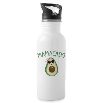 Mamacado Avocado Style - Water bottle with straw - white - Right