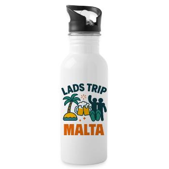 Jungs Trip Malta Party Hemd - Trinkflasche mit integriertem Trinkhalm - Weiß - Rechts