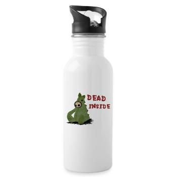 Dead Inside - Trinkflasche mit integriertem Trinkhalm - Weiß - Rechts
