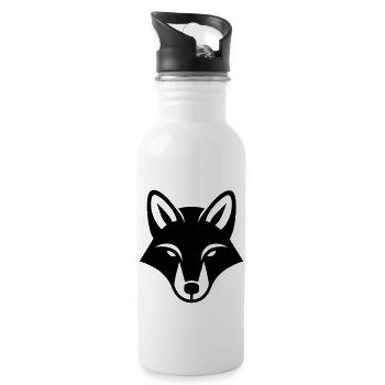 Fuchs - Trinkflasche mit integriertem Trinkhalm - Weiß - Rechts