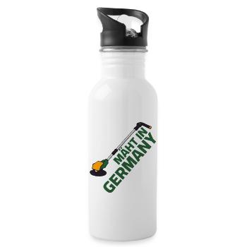 Lawn trimmer Lawn mowing - Mowing in Germany - Water bottle with straw - white - Right