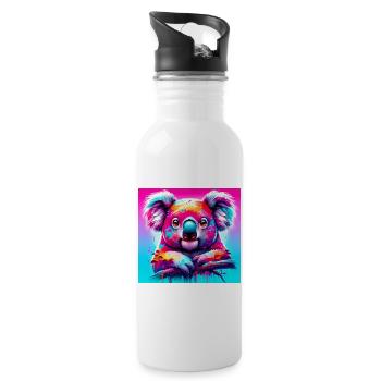 Koala - Water bottle with straw - white - Right