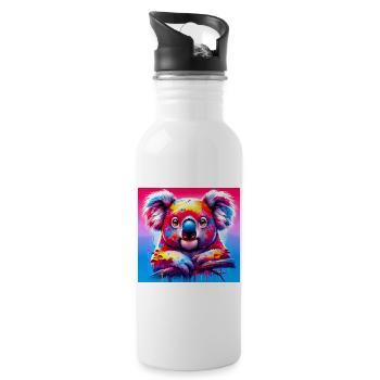 Koala - Gourde avec paille intégrée - blanc - Droite