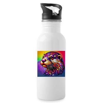 otter - Water bottle with straw - white - Right
