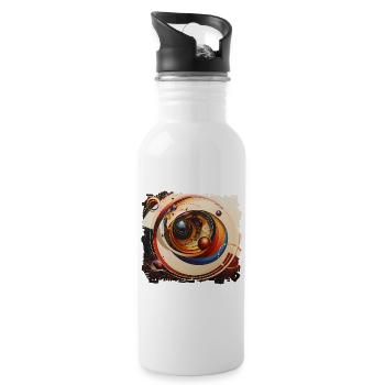 Vortex Raumring Kosmos - Trinkflasche mit integriertem Trinkhalm - Weiß - Rechts