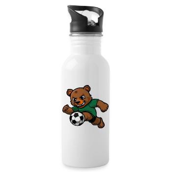 Bear Football - Water bottle with straw - white - Right