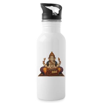 Art de l’harmonium Ganesha - Gourde avec paille intégrée - blanc - Droite