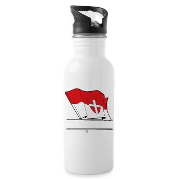 Wien Flag Namespace - Water bottle with straw - white - Right