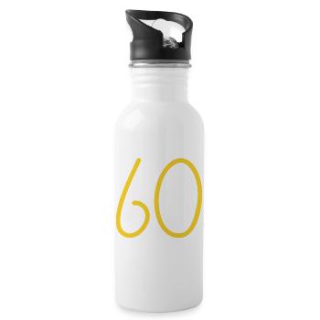 60 - Gourde avec paille intégrée - blanc - Droite