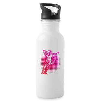 Ein Motiv nur für Handball fuer Frauen - Trinkflasche mit integriertem Trinkhalm - Weiß - Rechts