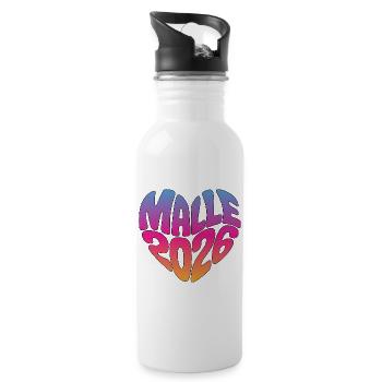 Malle Malle 2026 - Gourde avec paille intégrée - blanc - Droite