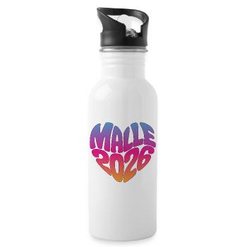 Malle Malle 2026 - Gourde avec paille intégrée - blanc - Droite