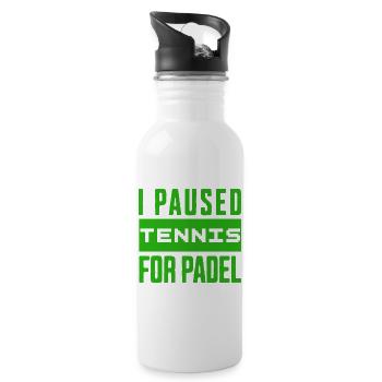 Tennis & Padel T-shirt, or bag for winners - Water bottle with straw - white - Right
