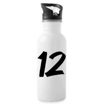 22 - Water bottle with straw - white - Right