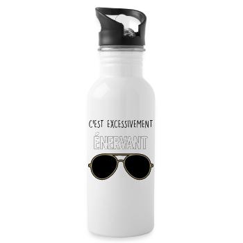 C'est Excessivement Énervant : Lunettes Aviateur - Gourde avec paille intégrée - blanc - Droite