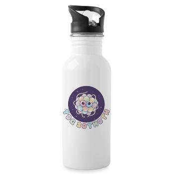 Funny Yog Sothoth Pastel Lovecraft Cosmic Horror - Water bottle with straw - white - Right