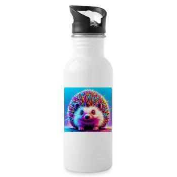 Igel - Trinkflasche mit integriertem Trinkhalm - Weiß - Rechts