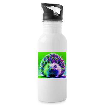 Igel - Trinkflasche mit integriertem Trinkhalm - Weiß - Rechts