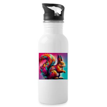 squirrel - Water bottle with straw - white - Right