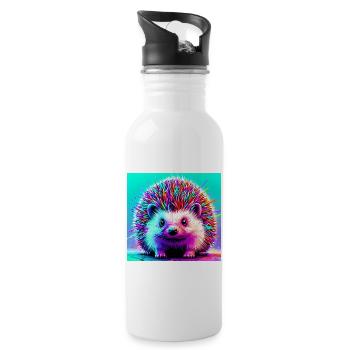 Igel - Trinkflasche mit integriertem Trinkhalm - Weiß - Rechts