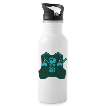 Extreme Trail Running Backpack - Water bottle with straw - white - Right