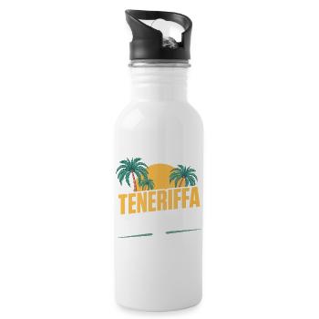 Teneriffa Party Crew - Trinkflasche mit integriertem Trinkhalm - Weiß - Rechts