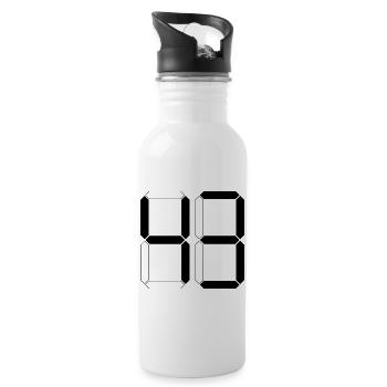 NUMBER 43 Forty-Three Gift Digital - Water bottle with straw - white - Right