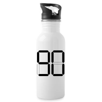 NUMBER 90 Ninety Gift Digital - Water bottle with straw - white - Right