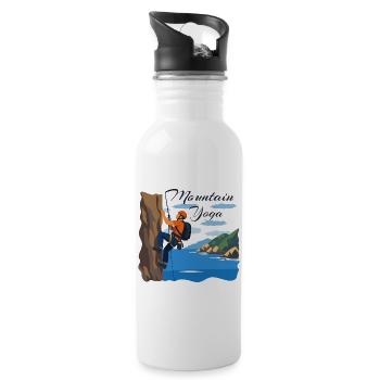 Mountaineering: The Mountain Yoga - Water bottle with straw - white - Right