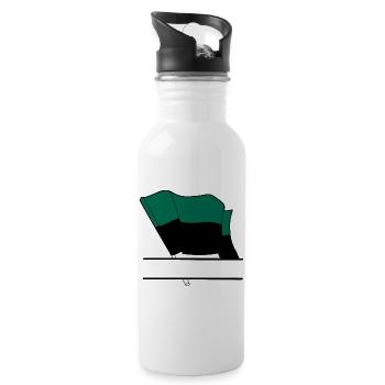 Texel-Flagge – Individuelles Inseldesign - Trinkflasche mit integriertem Trinkhalm - Weiß - Rechts