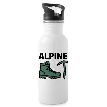 Wanderschuh Eispickel Alpine Bergsteigen Klettern - Water bottle with straw - white - Right