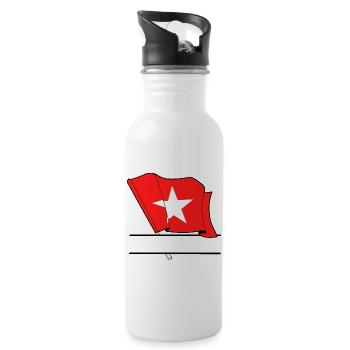 Maastricht Custom Flag - Water bottle with straw - white - Right