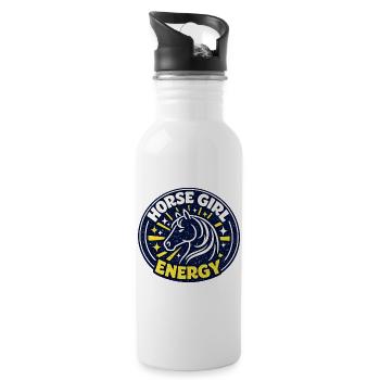 Horse-Girl Energy - Water bottle with straw - white - Right