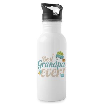 Grand-père conçoit le meilleur millésime de grand-père pour grand-père - Gourde avec paille intégrée - blanc - Droite