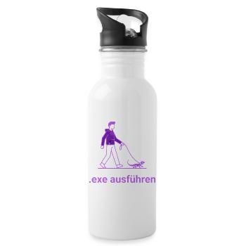 .exe ausführen ADMIN Lila - Trinkflasche mit integriertem Trinkhalm - Weiß - Rechts