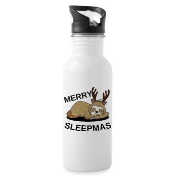 Joyeux Sleepmas - Gourde avec paille intégrée - blanc - Droite