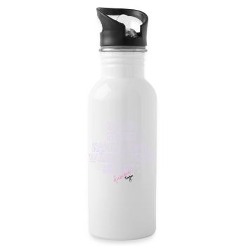 Warum Nasen Laufen, Füße Riechen - Trinkflasche mit integriertem Trinkhalm - Weiß - Rechts