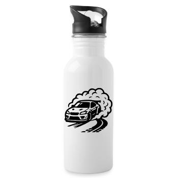 Car Drifting Icon - Water bottle with straw - white - Right